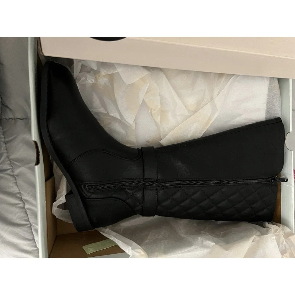 Sonoma Black Girls Knee High Boots Size 5 Memory Foam